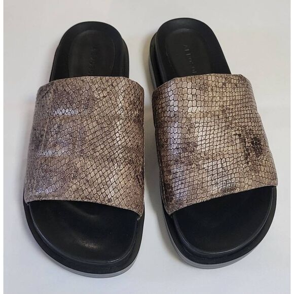 Aerosoles Leila Women's Slide Sandal Snake Reptile Print Sz 8 New - Picture 1 of 10